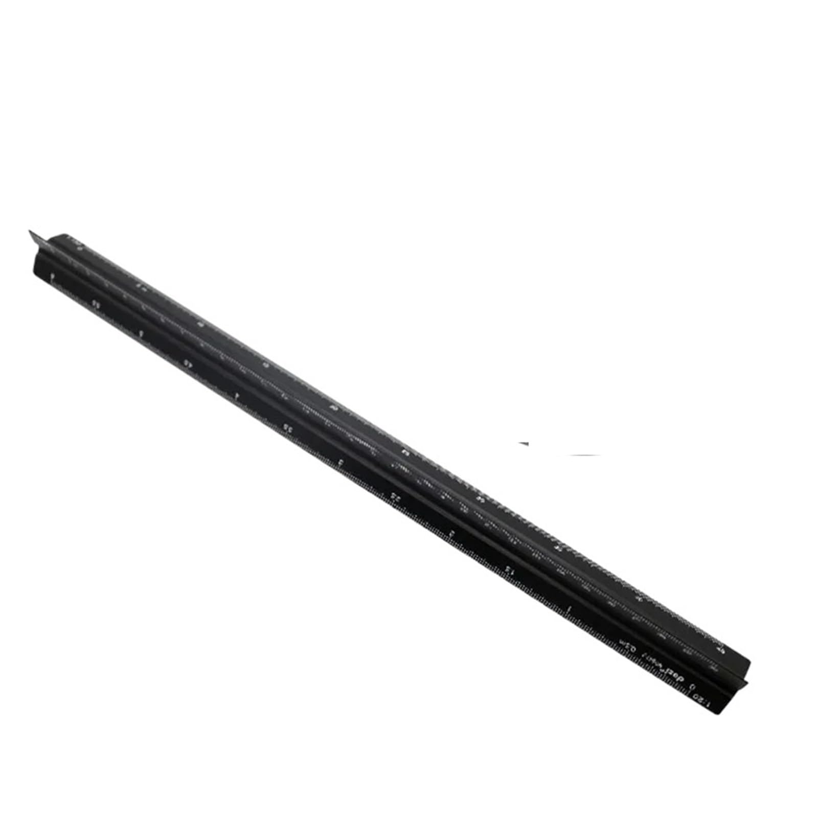 Architectural Scale Ruler Solid Triangular Triangle Metric Scale Measure Ruler Drawing Tool Design(Black-Small)