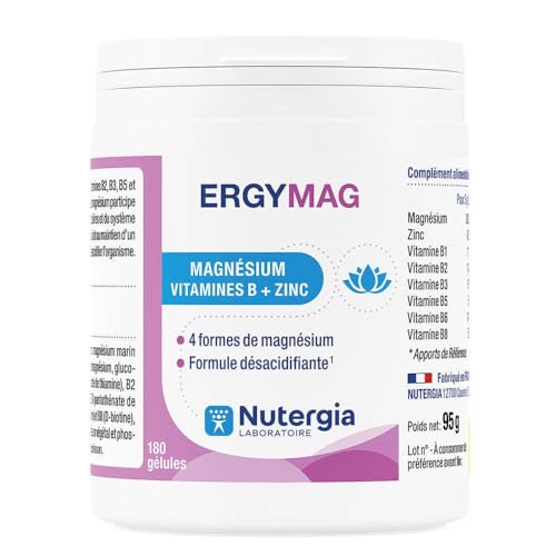 ErgyMag Nutergia 180 cápsulas | Magnesio y vitaminas B para