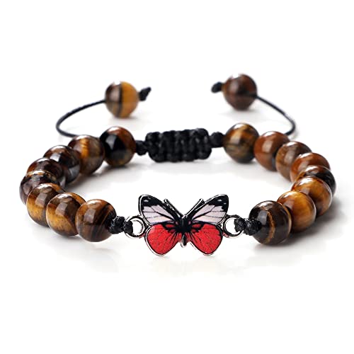 Bracelet perles de pierre chakra et agate réglable pour homme et femme