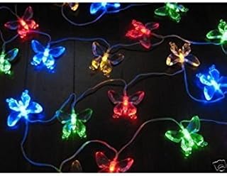 LEDMOMO 20 LEDs Solar String Lights LED Butterfly Fairy Light Outdoor Waterproof 4.5m (Multicolour Light)