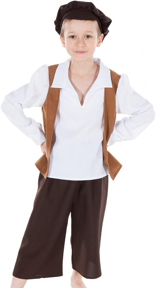 Victorian School Trip Costumes, Available in Victorian Boy/Gent & Street Trader Styles, Deluxe Dress Up for Kids, Available for Ages 5–11