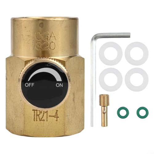 Oniissy CGA320 a TR21.4 Conector adaptador para máquina de refrescos de repuesto con herramienta de instalación y juntas tóricas, compatible con SodaStream y otros sistemas de carbonatación