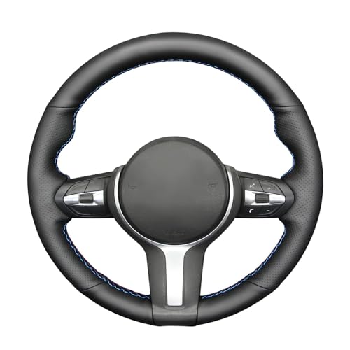 MEWANT Hand Stitched Artificial Leather Steering Wheel Cover for BMW M Sport F22 F23 F30 F34 F32 F33 F10 F07 F12 F13 F15