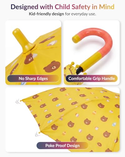 Image of Destinio Umbrella for Kids; Stylish & Cute, Child Safe, 100% Waterproof; Kids Umbrella for Girls, Boys and Baby