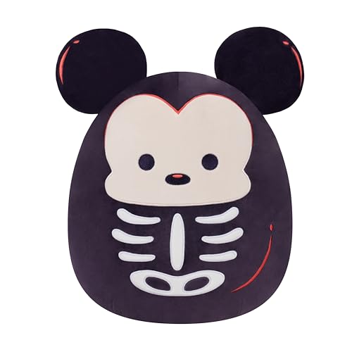 Squishmallows Original 12in Disney Skeleton Mickey Mouse Official Jazwares Halloween Plush (Medium-Sized)