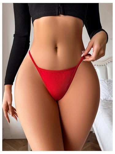 Image of RoseSeek Women's Sparkling Butterfly Chain Underwear Low Rise Cheeky G String Panty