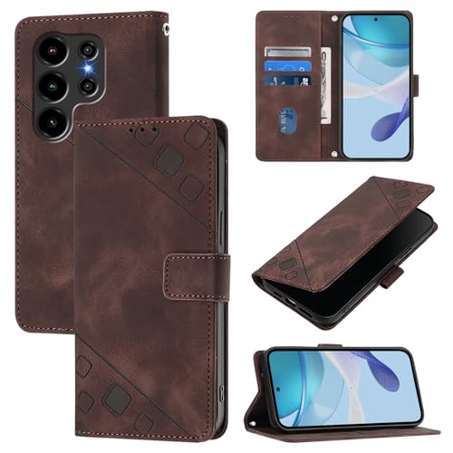 �X�}�z�P�[�X �Ή��@�� for Blackview Wave 10 �X�}�z�P�[�X�y�J�[�h�z���_�[�E�E�H���b�g�E�}�O�l�b�g�o�b�N���E�t���b�v�E�X�^���h�@�\�t���zBrown