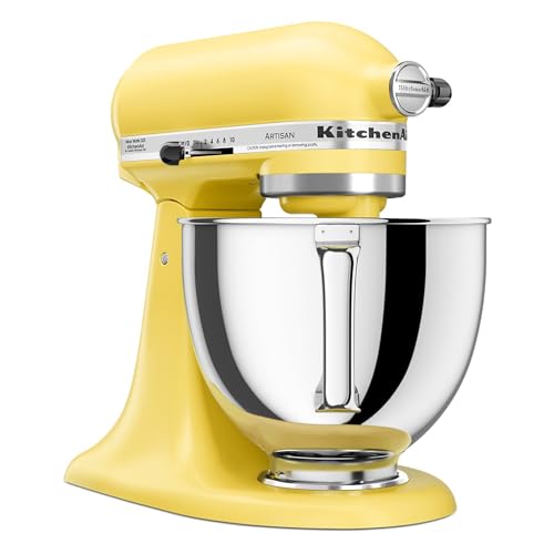Image of KitchenAid Artisan Series 5 Quart Tilt-Head Stand Mixer with Pouring Shield, KSM150PS, Butter