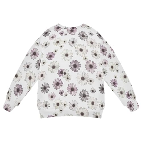 Vintage Osteospermum White Little Boys Sweatshirt Hoodie Long Sleeve Kids Hoodies Boys2