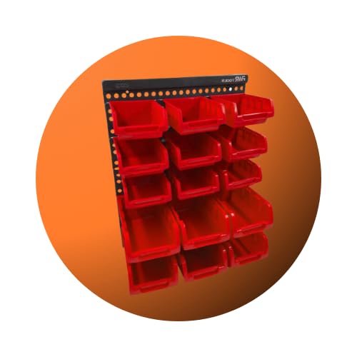 Painel Gaveteiro 15 Caixas Vermelho