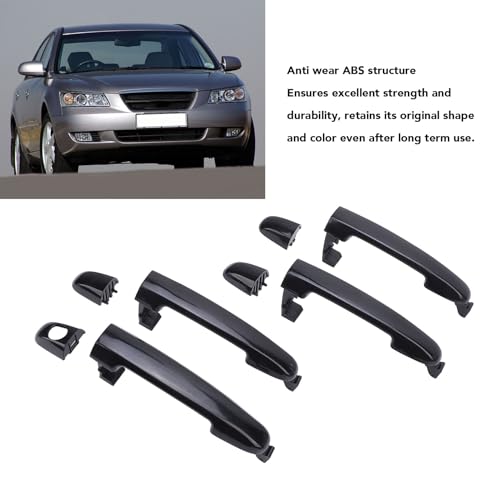 Poignées de Porte Extérieures Noires SONATA NF : Solution Remplacement Plastique Cassé ABS
