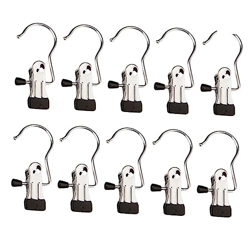 VILLFUL 10pcs Metal Hanger Hook Coat Hangers Clip Snap Hook Hanger Accessories Clothes Hanger Hook