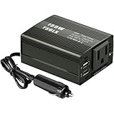 YSOLX 150W インバーター DC 12V から AC 110v 修正正弦波 カーインバーター,シガーソケット,3.1AデュアルUSB,ノートパソコン用車 コンセント
