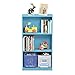 Furinno BASIC Book Shelf, 3-Tier Modern Bookshelf, Bookcase with Open Shelves, 9.3 x 21.8 x 39.5, for Living Room, Bedroom, Home Office, Light Blue