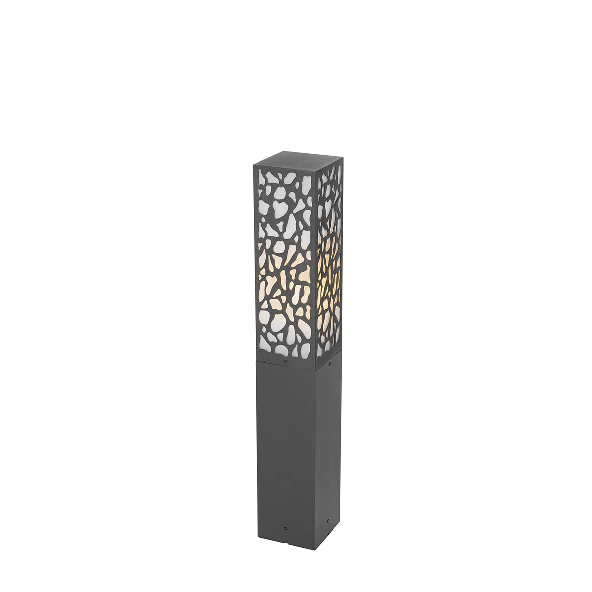 Qazqa Modern Outdoor Pole Bollard Light, Bollard lamp for Garden - Nicole - Black, max. 40W, e27, 60cm, IP44