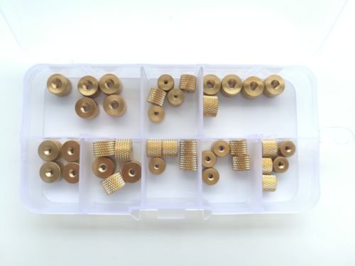 40pcs M2 M2.5 M3 M4 Brass Nuts Pineapple Type Hand Twist Nut Model Modification Assortment Set Kit