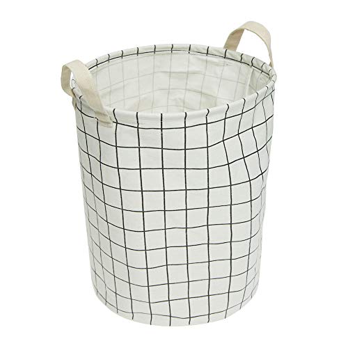 Cesto Organizador Momis Petit Xadrez Quadriculado Preto e Branco