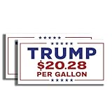 Trump 20.28 Per Gallon Gas Price Sticker - Gas Oil Price Joke Meme - Car Truck Bumper Laptop Flat Surface Sticker - 5 Inches 2 Pack - Made in USA - AAS2251