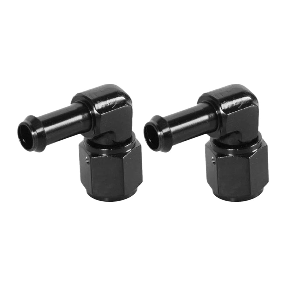 Aluminum 6AN AN6 Female Swivel Barb Fitting 90 Degree Rotatable(AN6 to 8mm)