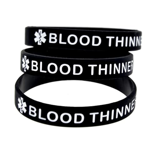 Pulseras de advertencia médicas de silicona para mujer y hombre miniatura 2