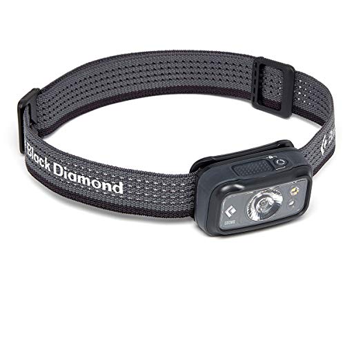 Faro delantero Black Diamond Cosmo 300 gris con cinta ajustable para senderismo