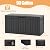 ATMELT Outdoor Storage Box, 90 Gallon Resin Deck Box, Lockable Indoor Outdoor Waterproof Storage Bins With Bottom Wheels for Patio Cushions, Gardening Tools, Black