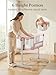 ONTHEWEI Baby Bassinet Bedside Sleeper 3-in-1, Easy Night Feeding with One-Side Fold & Rolling Wheels, Breathable Mesh, 6-Height Adjustable, Soft Mattress for Newborns