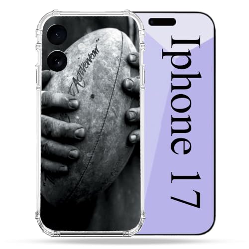 Coque iPhone 17 solide rugby vintage protège des chutes en tribune