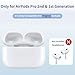 Wireless Charging Case for air pod pro 2 Gen Charging Case Replacement for Air pods Pro 1st 2nd Charging Cases Support to Bluetooth Sync Pairing, Rear Button-White (No Earbuds)