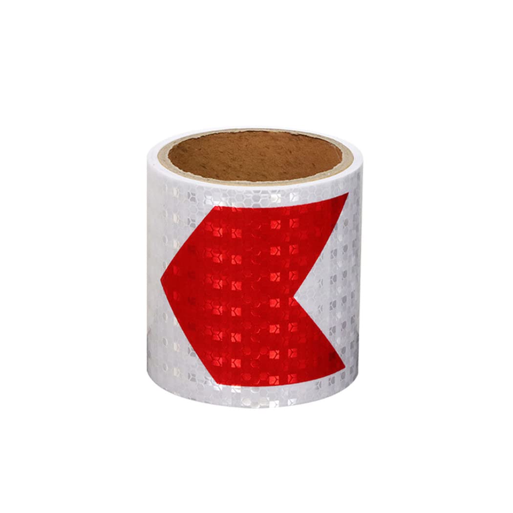 Flary ostrzegawcze, Taśma odblaskowa samoprzylepna do oznakowania ostrzegawczego 2,7 m x 10 cm wielokolorowa 1 rolka(Red+white)