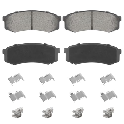 Rear Semi-Metallic Brake Pads Set for Toyota 4Runner 2003-2023, FJ Cruiser 2007-2014, Land Cruiser 1993-1997, Sequoia 2001-2007, for Lexus GX460 2010-2023, GX470 2003-2009, LX450 1996-1997, 4PCS