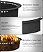 AnBaiMei 28 Inch Smokeless Fire Pit Ring Insert Outdoor, Heavy Duty Metal Steel DIY Firepit Rim Liner Round Campfire Rings for Outside Wood Burning Above or In-Ground, Black