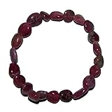 roter turmalin anhänger Chakrazuordnung: 1. Chakra Turmalin rot - rosa Rubelit Trommelstein Armband Größe der Steine: ca.5-10 mm.(4697)