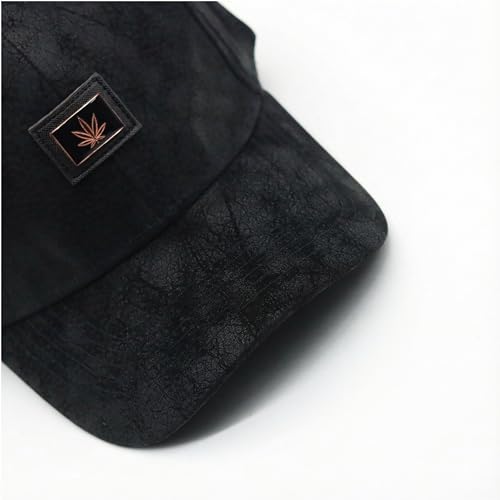 Image of kill off Premium Men's Leather Baseball Cap with Embroidered Patch, Adjustable Fit, Lightweight Comfortable Casual Wear Hat