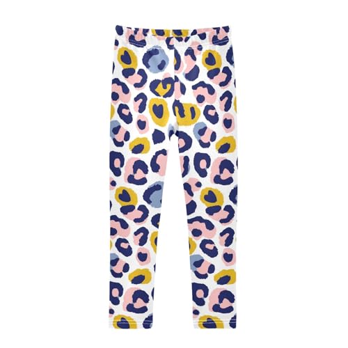 tplaotee Naughty Ocean Leopard Colorful Big Girls Shorts Basic Cotton Basketball Shorts Summer Clothes for Dance Party