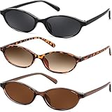 Gafas de Sol Retro Ovaladas Estilo Ojo de Gato para Mujer, Gafas de Sol Mujer Retro Moda,Gafas Estrechas Ligeras de los 90...
