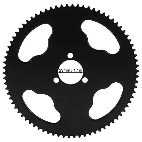 Pedivela 25H 78 Sprocket Preto Aço Duro Adequado para Mini Motocicleta/ATV/Kart 47/49cc