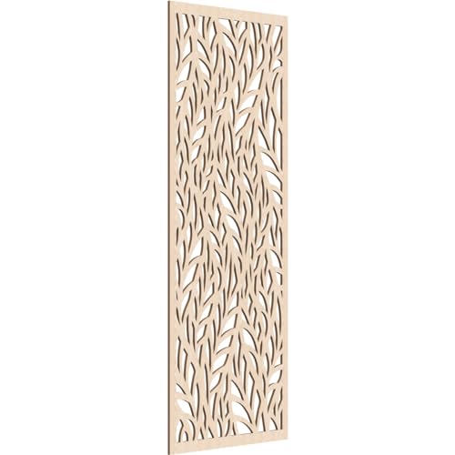 Image of Ortonville Decorative Pierced Fretwork Wood Wall Panels, 29 3 /8 inchW x 74 3 /8 inchH x 3 /8 inchT, Red Oak