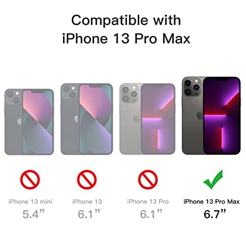 Jetech Matte Case For Iphone 13 Pro Max 6.7-Inch, Shockproof Military Grade Drop Protection, Frosted Translucent Back Phone Cover, Anti-Fingerprint (Black) #TOP1