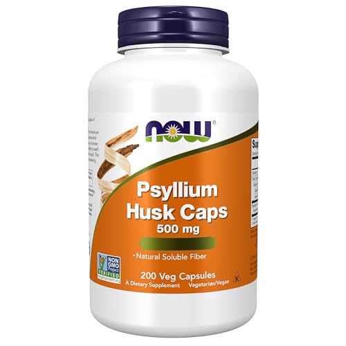 Now Foods Psyllium Husks 500mg, 200 Cápsulas