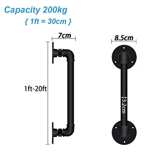 Fer forgé noir de qualité supérieure pour garde-corps d'escalier durable de 330 cm