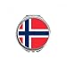 Norway National Flag Europe Country Hand Compact Mirror Round Portable Pocket Glass