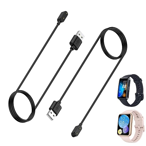 HOMTERN Paquete de 2 Cargadores para Huawei Band 8/7/6/6 Pro, Watch Fit/Mini/2, Honor Band 7/6/Watch ES, Cable de Carga USB de 3.3 Pies, Accesorios para Reloj