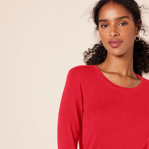 Image of Amazon Essentials Women's Regular-Fit Long-Sleeve Crewneck T-Shirt (Available in Plus Size)