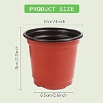 Augshy 220 Pcs 4 Inch Plastic Plant Nursery Pots Seed Starting Pots Containers with 300 Labels for Succulent Seedling Cutting Transplanting