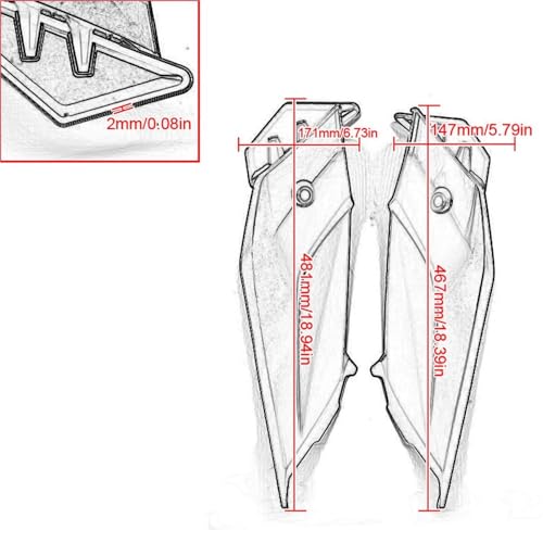 Capot latéral de selle GSXS 750 panneaux de carénage ajustement précis - 5