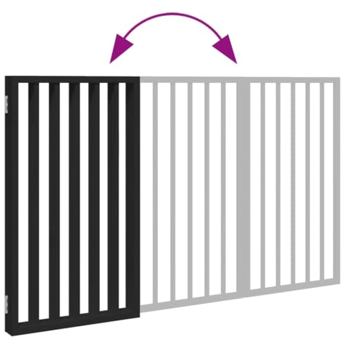 HFXHIJXQ Barrière pour Chien Pliable Autoportante 3 Panneaux en Bois Noir – vue 7