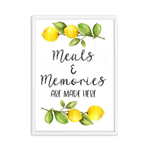 Cuisine Citron Affiche et Gravure Décoration Toile Mur Art 60x90cm