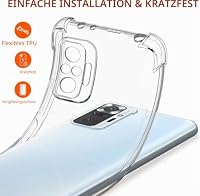 ivoler Klar Silikon Hülle für Xiaomi Redmi Note 10 Pro mit Stoßfest Schutzecken, Dünne Weiche Transparent Schutzhülle Flexible TPU Durchsichtige Handyhülle Kratzfest Case Cover – Ansicht 3