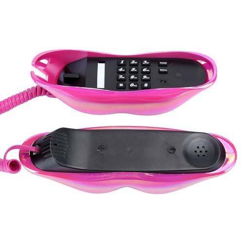 Teléfono con Cable Retro Diseño Labios Rojo miniatura 6